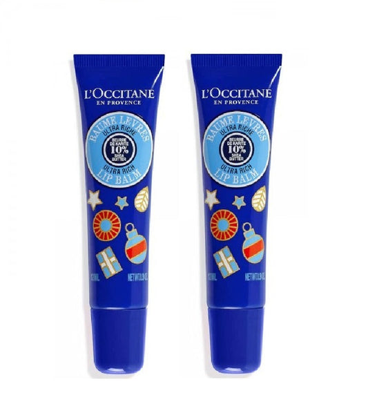 2xPack L'OCCITANE Shea Karité Lip Balm Limited Edition Design - 24 ml
